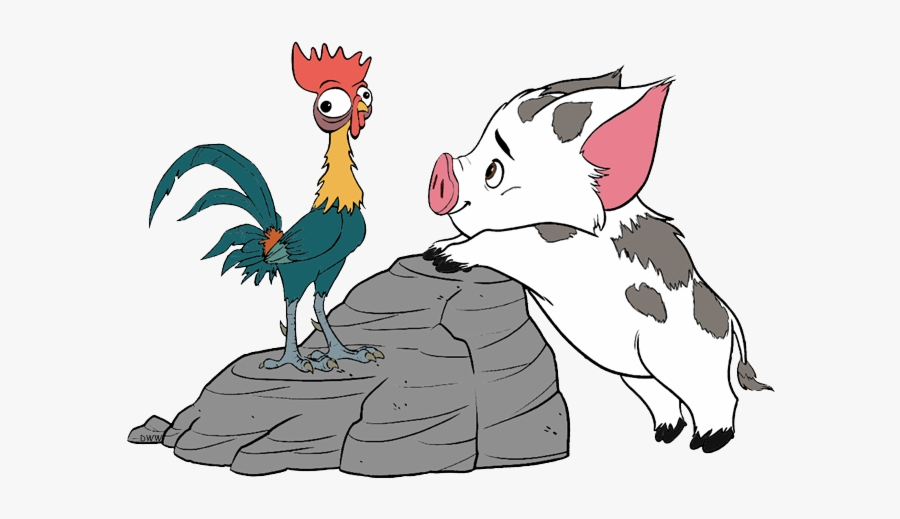 Pua And Hei Hei Moana, Transparent Clipart