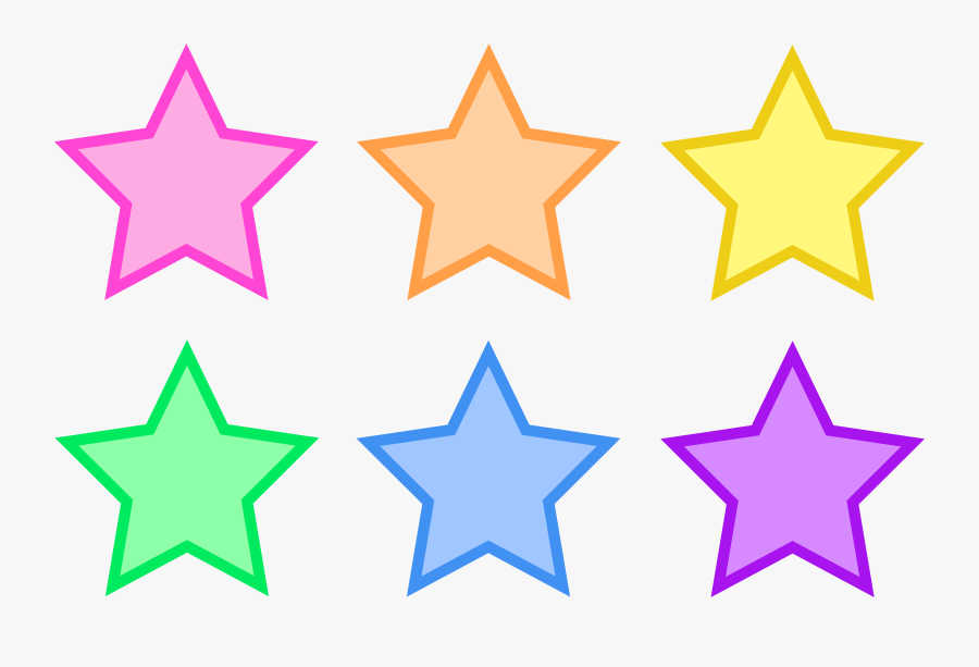 Animated Star Clip Art - Colorful Stars Clipart, Transparent Clipart
