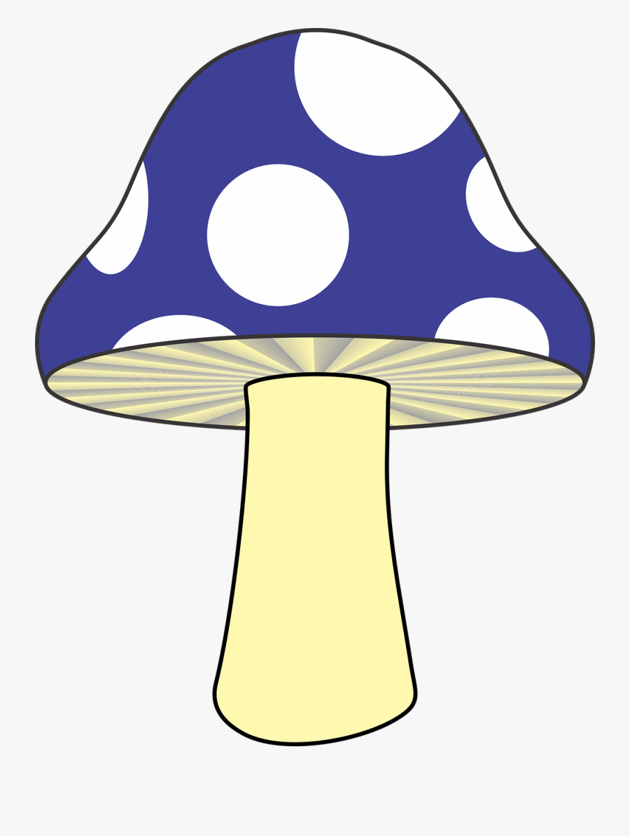 Nature Blue Free Vector - Blue Mushroom Clipart, Transparent Clipart