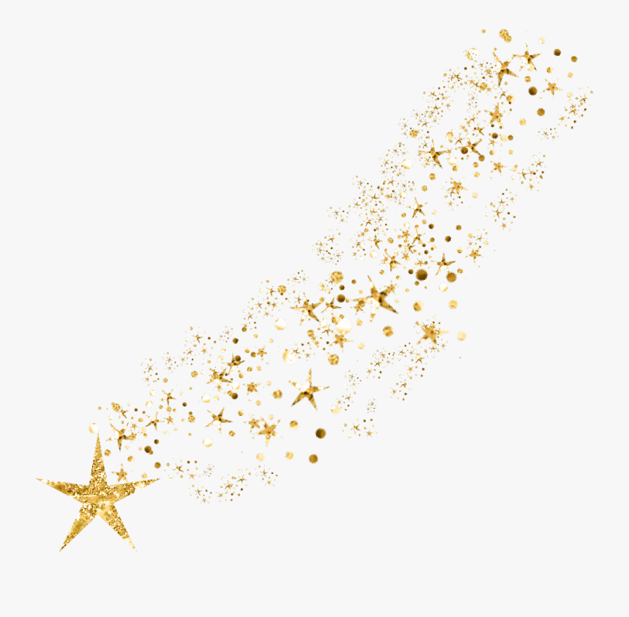 Glitter Gold Stars Png, Transparent Clipart