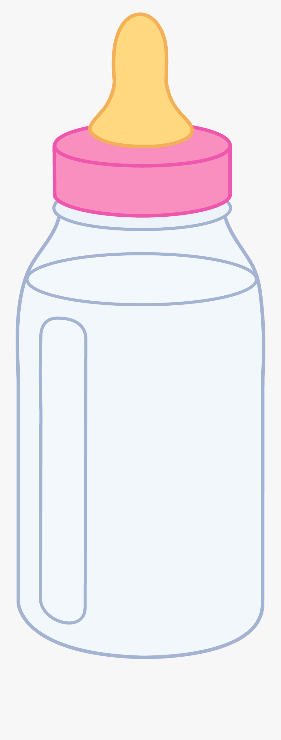 Pink Baby Bottle - Plastic Bottle, Transparent Clipart