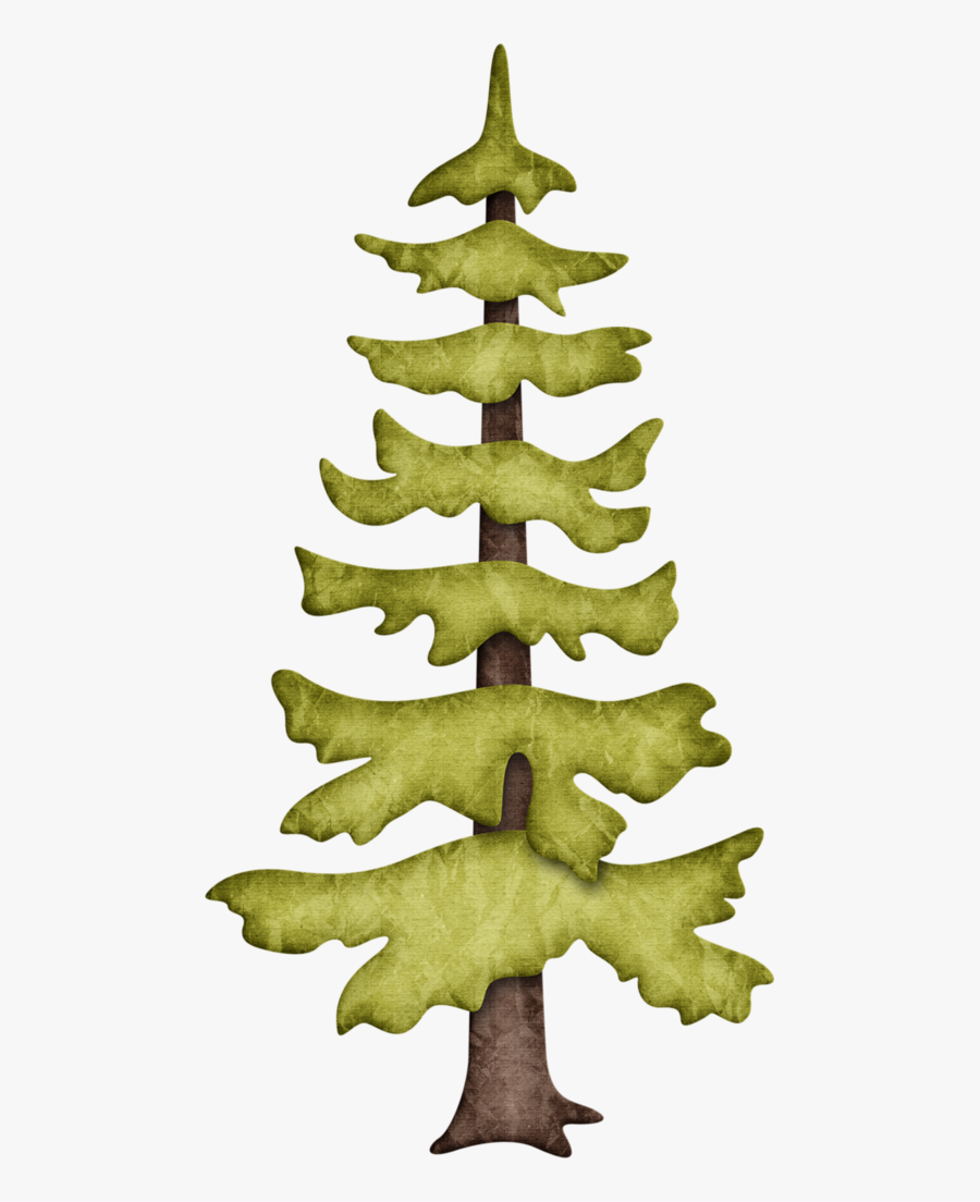 Green Pine Tree Silhouette, Transparent Clipart