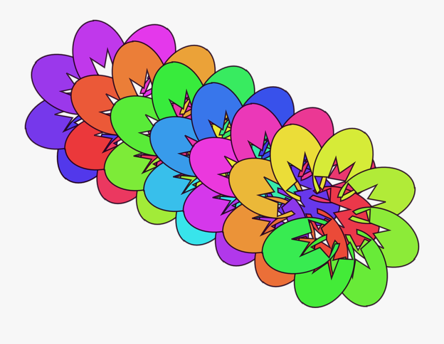 Shooting Star Clipart Colorful - Flores Arco Iris Png, Transparent Clipart