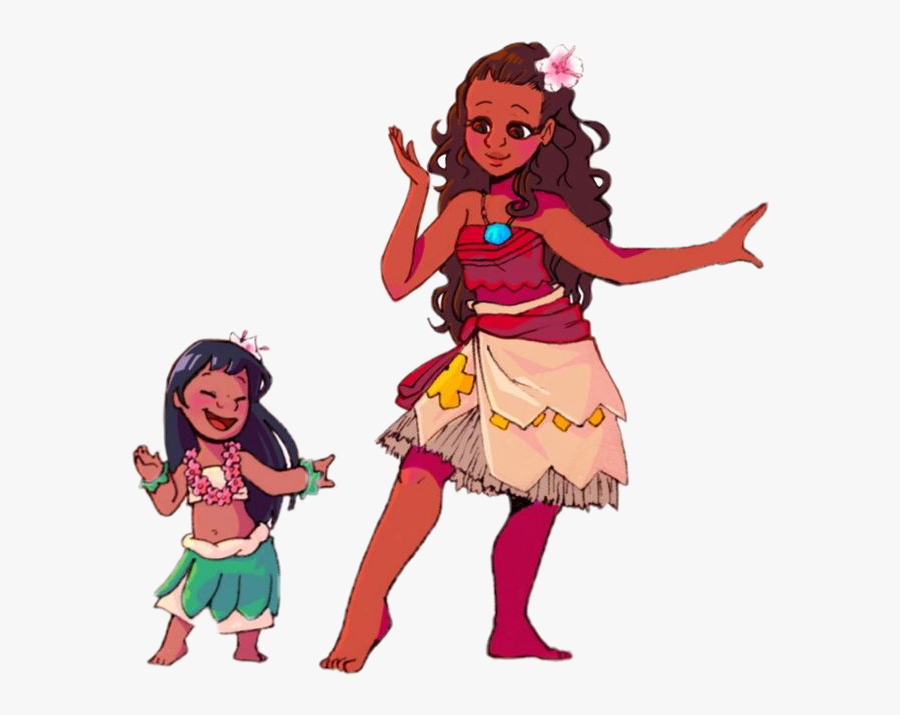 #aloha #ohana #moana #lilo #liloandstitch #disney #disneyworld - Lilo As Moana, Transparent Clipart