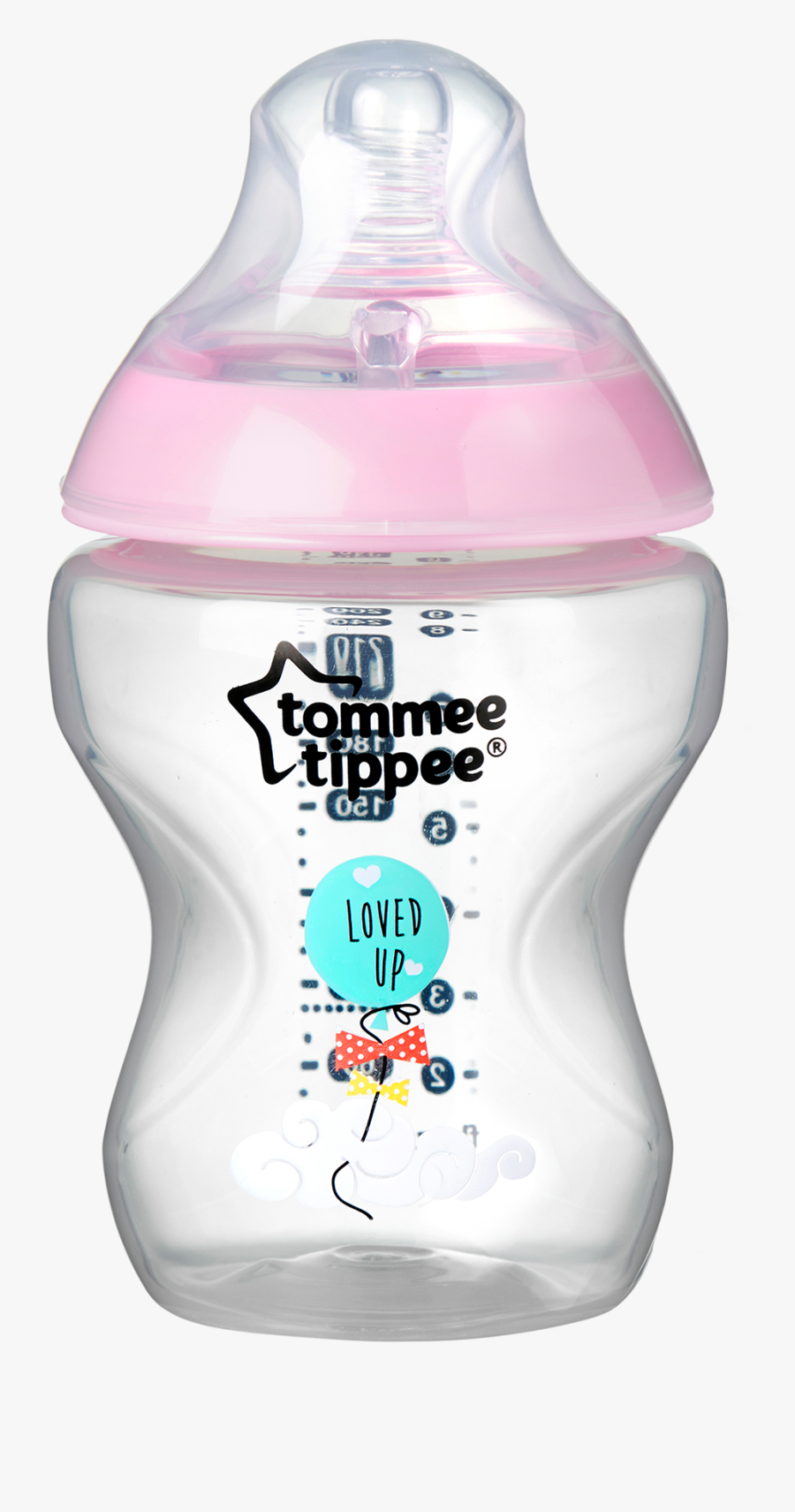 Closer To Nature Decorated Baby Feeding Bottles Pink - Biberon Tommee Tippee Rose, Transparent Clipart