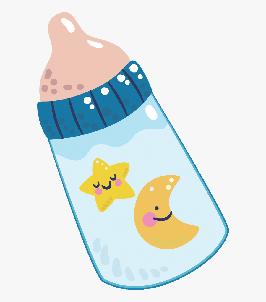 Milk Baby Bottle Infant - Cartoon Baby Bottle Transparent Background, Transparent Clipart