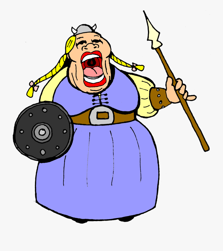 Opera Singer Clipart - Fat Lady Opera Cartoon, Transparent Clipart