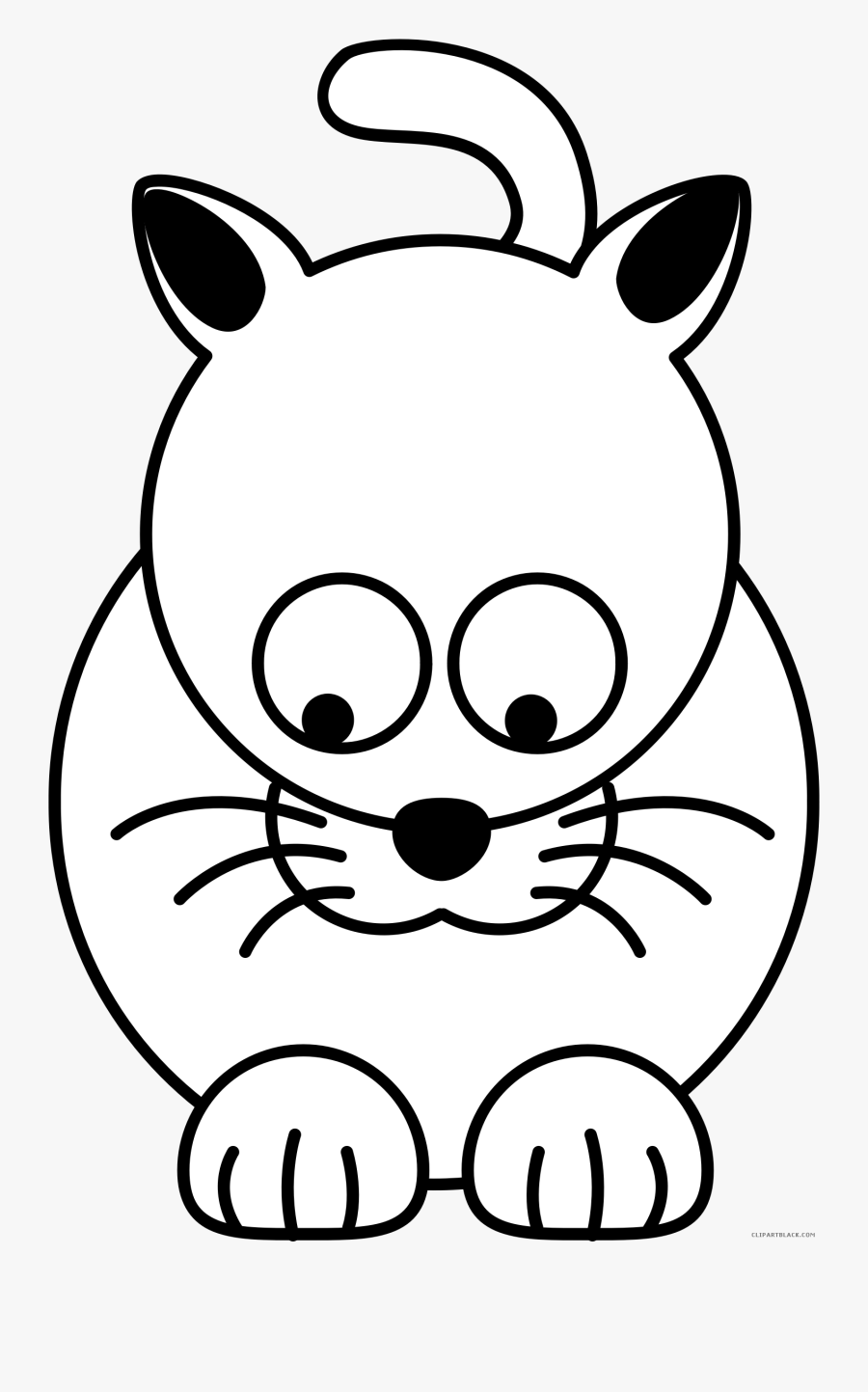 Kitty Cat Animal Free Black White Clipart Images Clipartblack - Kids Can Draw, Transparent Clipart