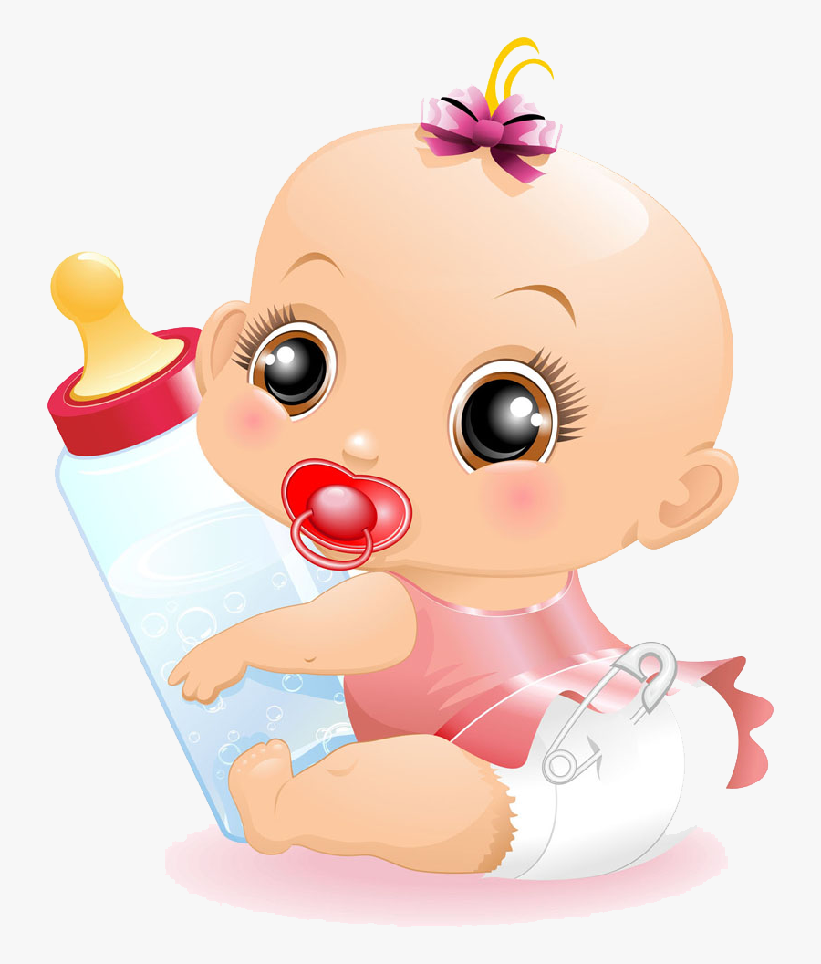 Baby Food Infant Bottle Child Free Clipart Hq Clipart - Bebe Con Biberon Dibujo, Transparent Clipart