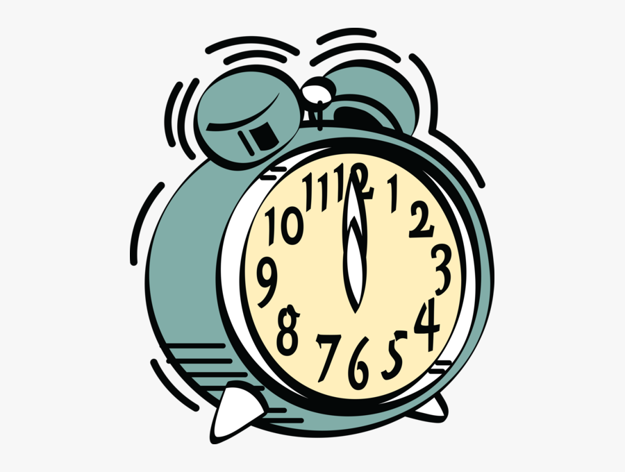 Cartoon Alarm Clock Ringing, Transparent Clipart