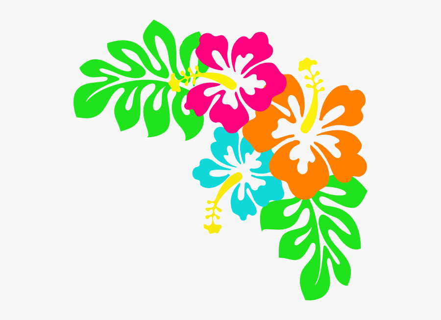 Tropical Flowers Clip Art, Transparent Clipart
