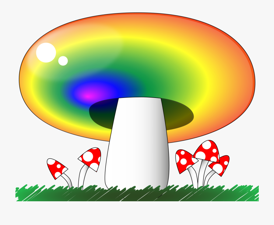 File - Rainbow Mushroom - Svg - Wikimedia Commons - Illustration, Transparent Clipart