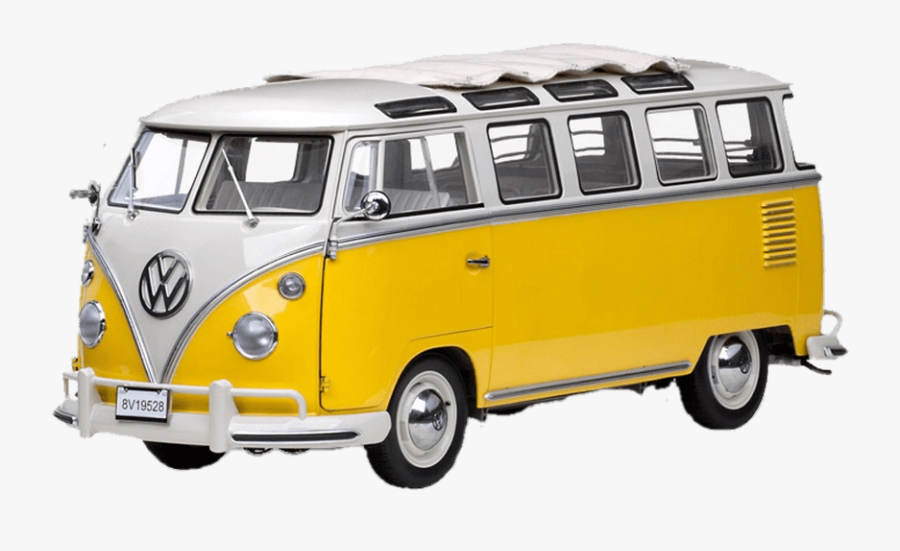 Yellow Volkswagen Camper Van - Orange Vw Bus T1, Transparent Clipart