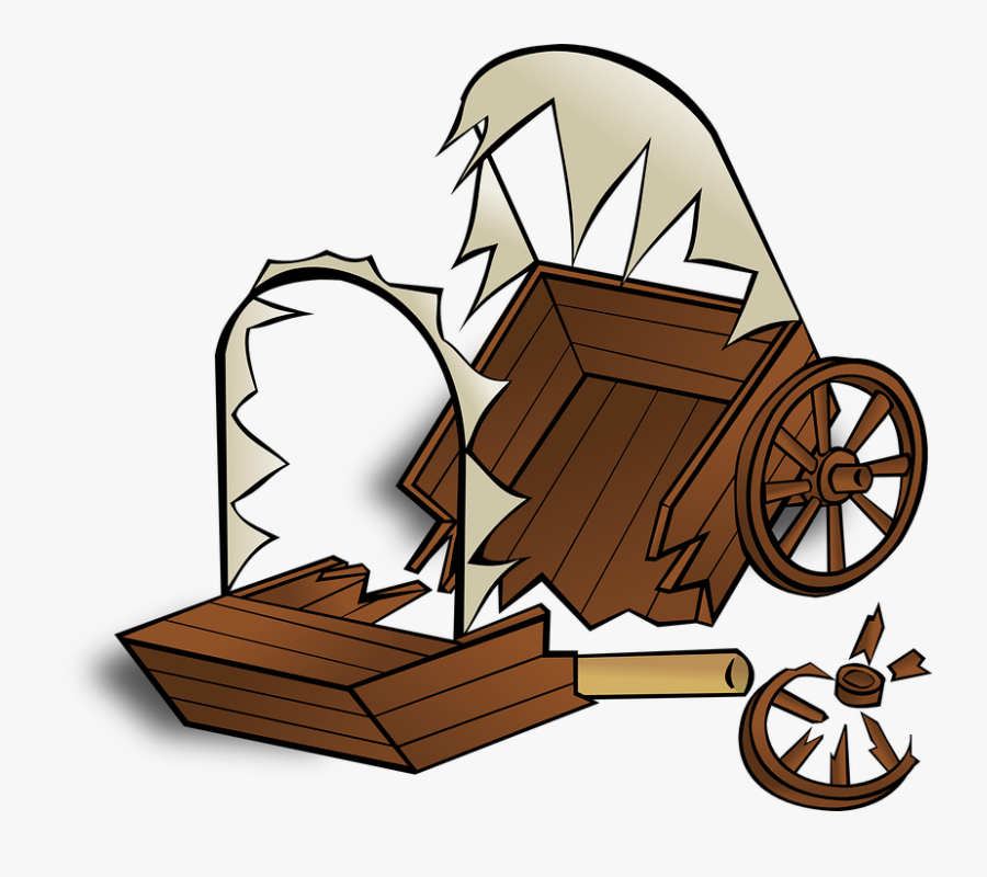 Caravan - Clipart - Broken Wagon Wheel Clipart , Free Transparent
