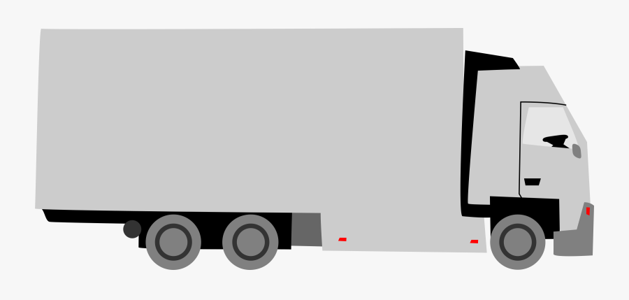 Truck Vector Free - Clip Art Grey Lorry, Transparent Clipart