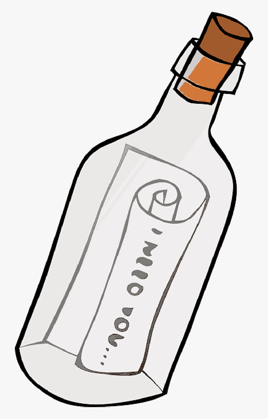 Image Result For Bottle Shape Outline Baby Toys, Kids, - Message In A Bottle Clipart, Transparent Clipart