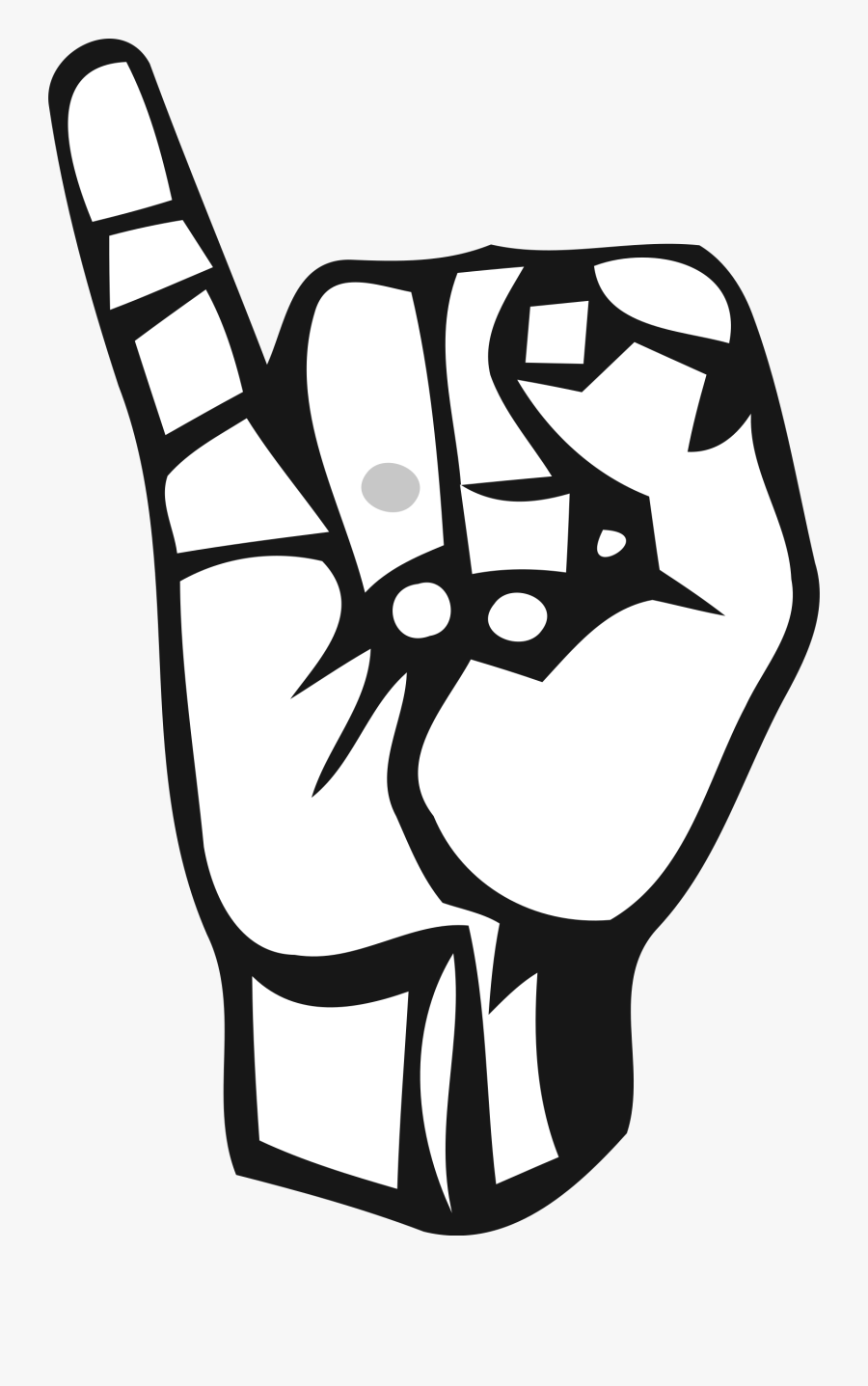 Fist Clipart Asl - Sign Language I Png, Transparent Clipart