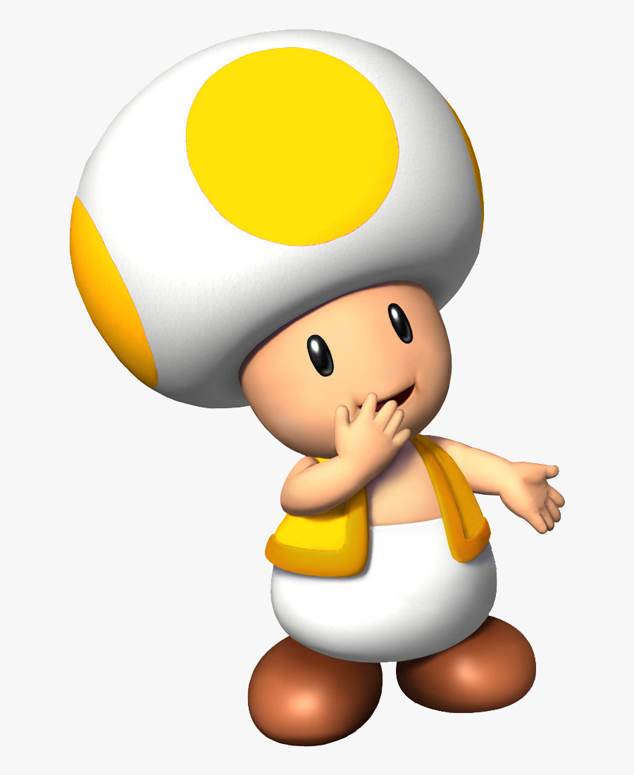 Mushroom Clipart Nintendo Character - Super Mario Yellow Toad Png, Transparent Clipart