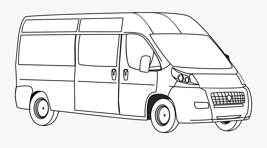 Van, Automobile, Transportation, Camper, Vehicle - Van Drawing, Transparent Clipart