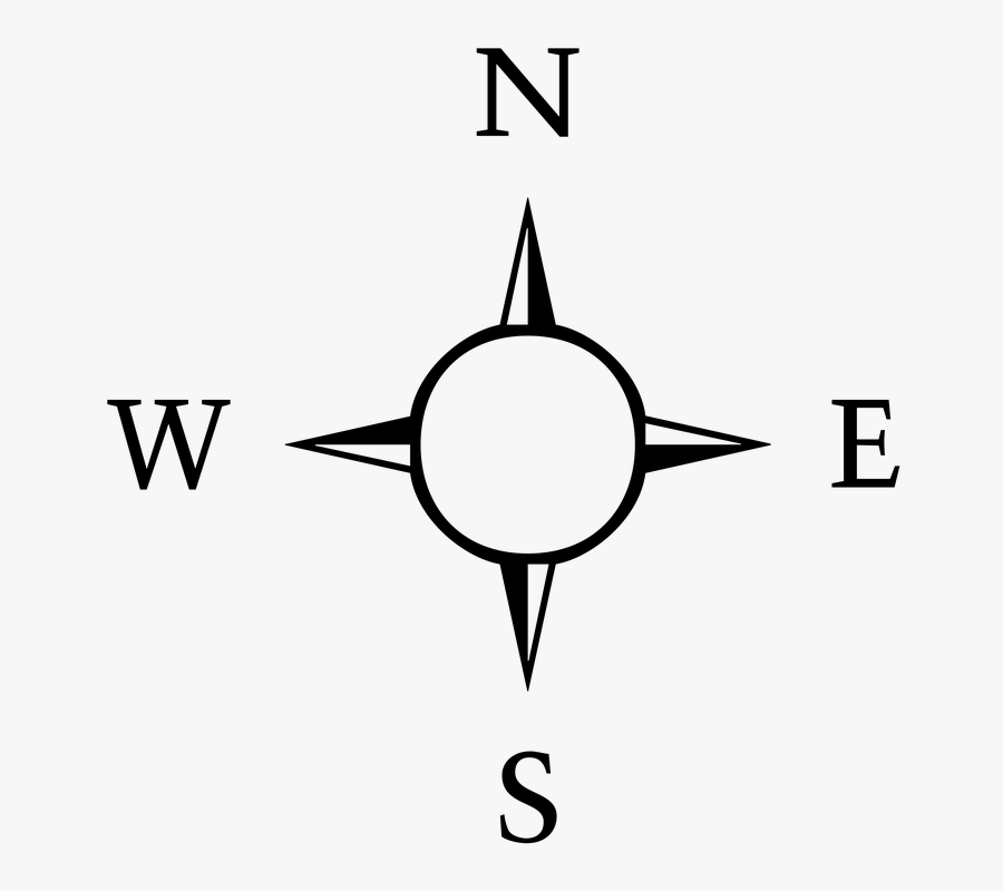 Nice Clip Art With - Simple Compass, Transparent Clipart