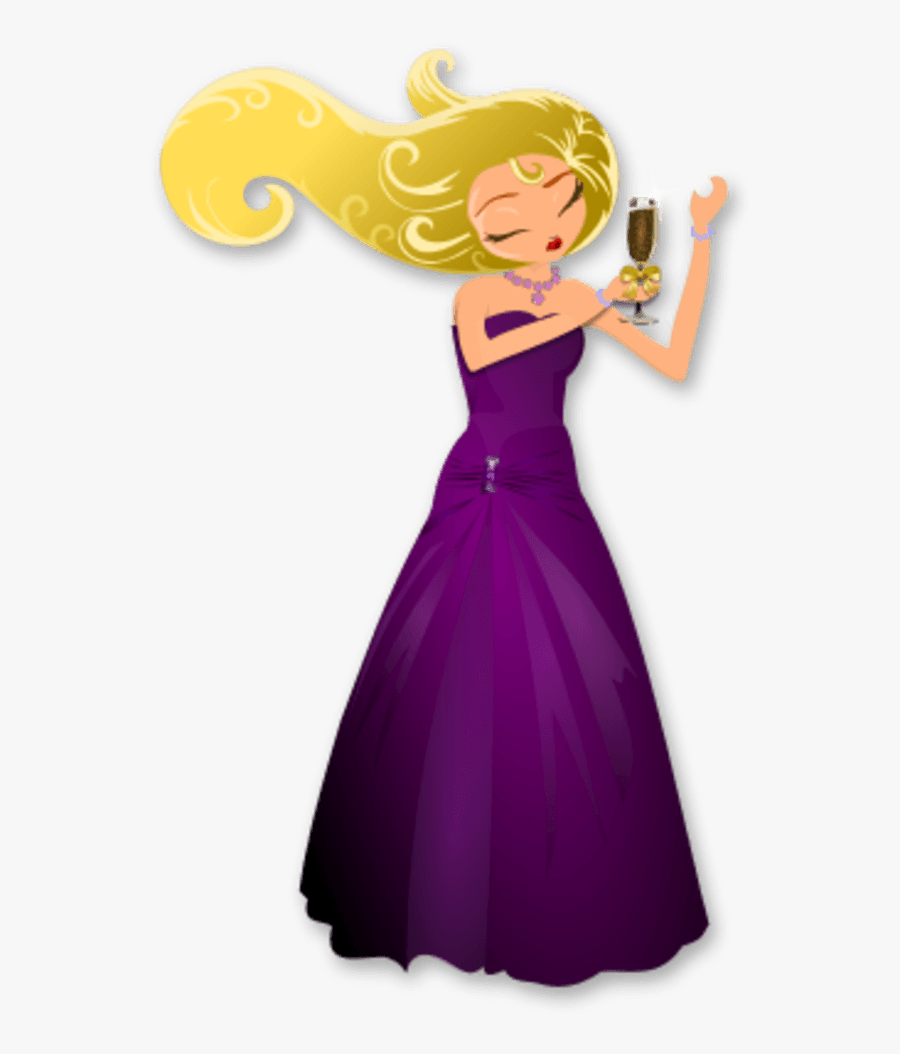 Clipart Glamorous Lady Dancing - Glamorous Clipart, Transparent Clipart