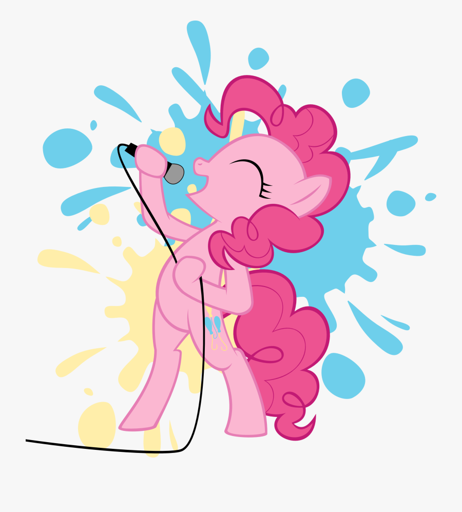 Transparent Cartoon Microphone Png - Mlp Pinkie Pie Singing, Transparent Clipart