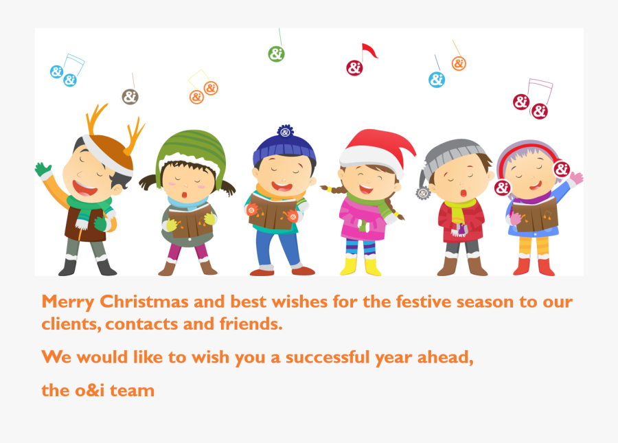 Best Wishes For The Festive Season From O&i Consulting - Christmas Choir Kids, Transparent Clipart