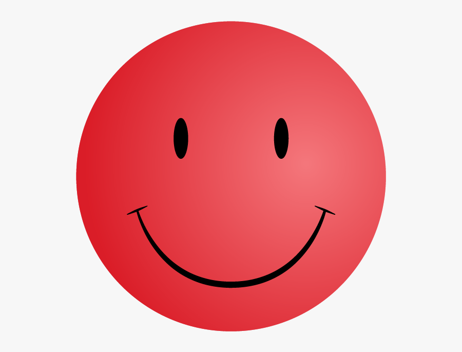 Red Smiley Face - Red Smiley Emoji Png, Transparent Clipart