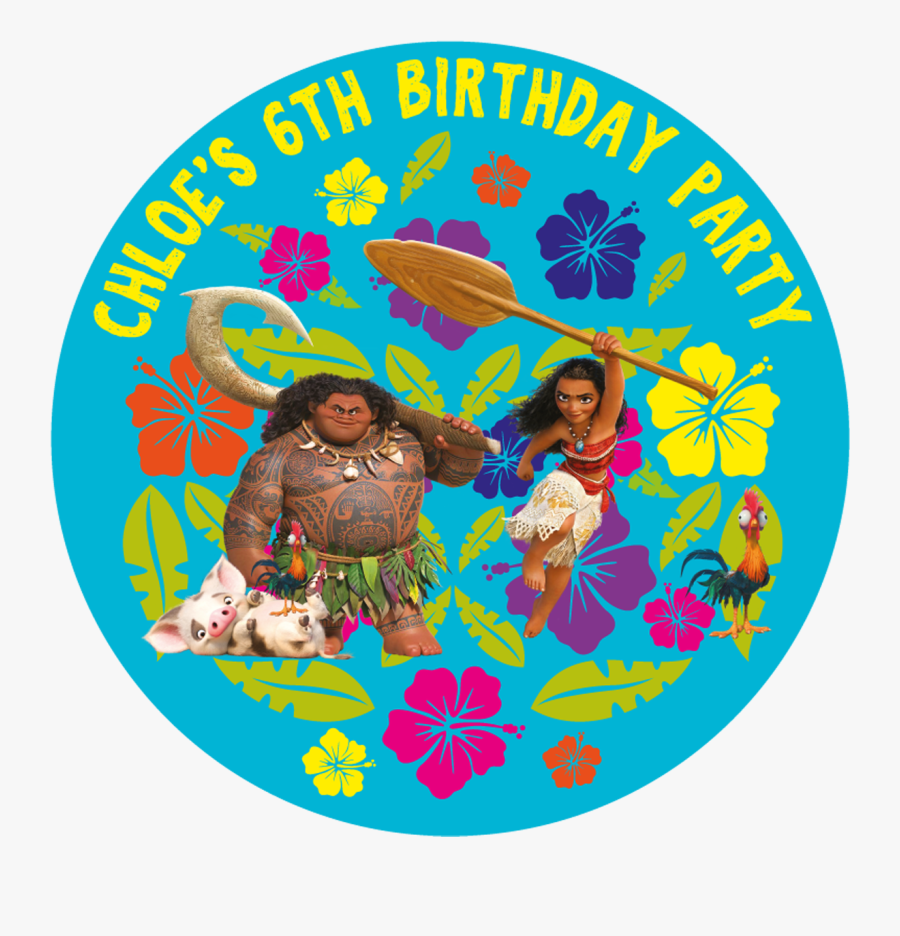 Moana Party Box Stickers - University Of Education Faisalabad, Transparent Clipart
