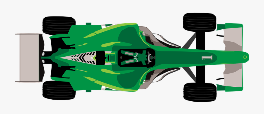 Green Racing Cliparts - Top View Race Car Clipart, Transparent Clipart
