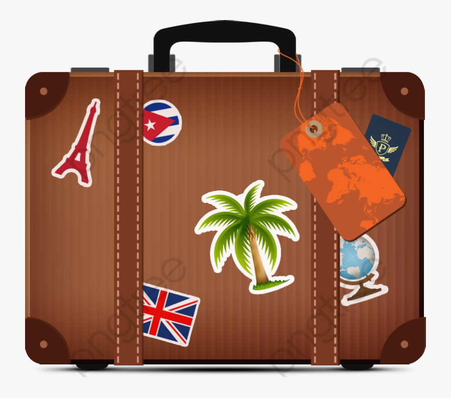 Leather Suitcase,box, Leather Suitcase, Box, Travel - Mala De Viagem Png, Transparent Clipart
