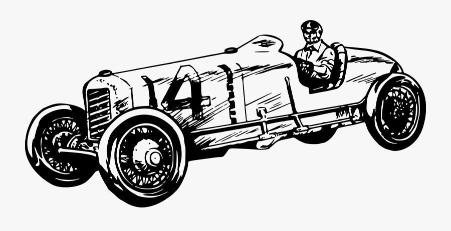 Onlinelabels Clip Art Vintage - Vintage Race Car Illustrations, Transparent Clipart