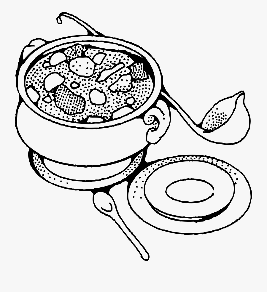 Taco Salad Clip Art - Soup Coloring Page, Transparent Clipart