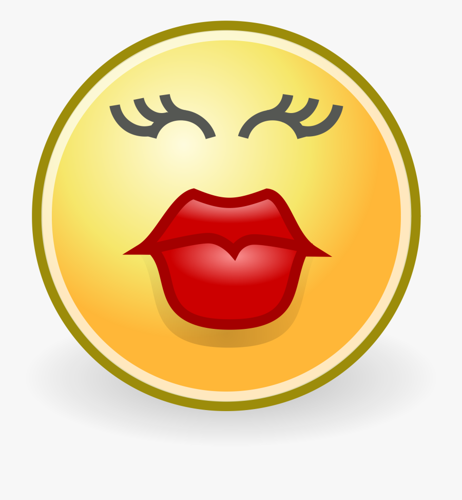 Kissing Smiley Face Clipart Kid - Kiss Face, Transparent Clipart