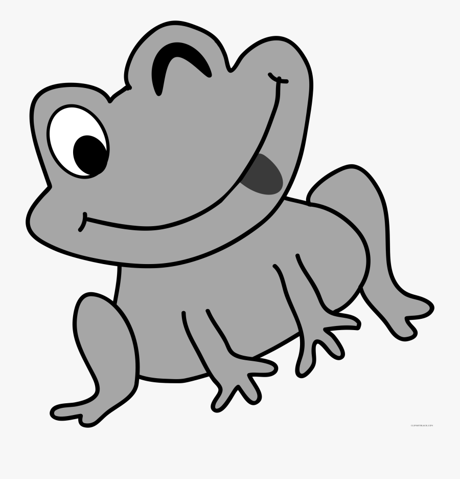 Grayscale Frog Clipart - Frog Clipart, Transparent Clipart