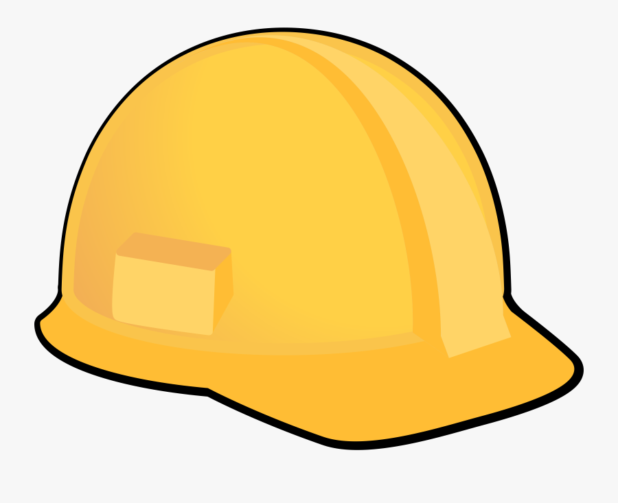 Hard Hats Yellow Cap Helmet - Clip Art Hard Hat, Transparent Clipart