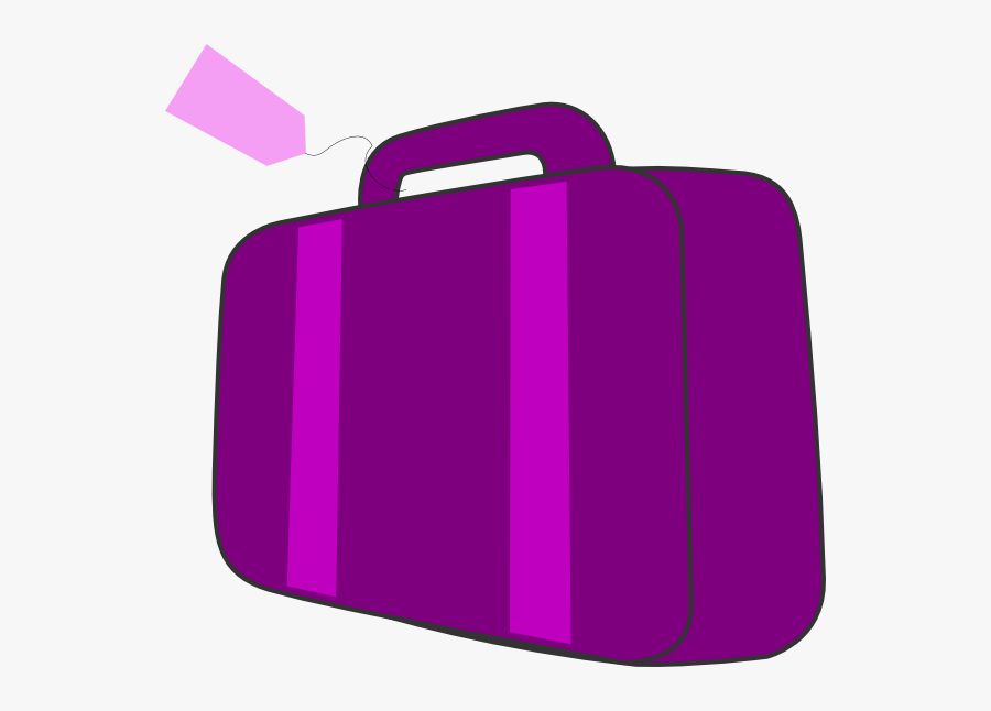 Purple Suitcase Clipart, Transparent Clipart