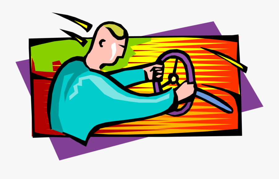 Vector Illustration Of Motor Race Car Motorist Driver, Transparent Clipart