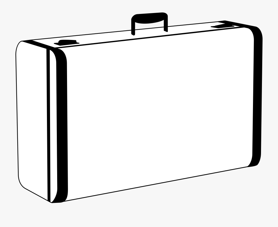 Angle,area,material - Suitcase Black And White, Transparent Clipart