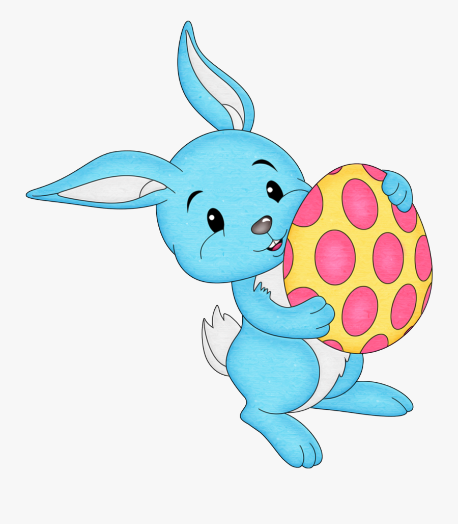 Blue Bunny Clip Art - Easter Bunny Transparent Background, Transparent Clipart