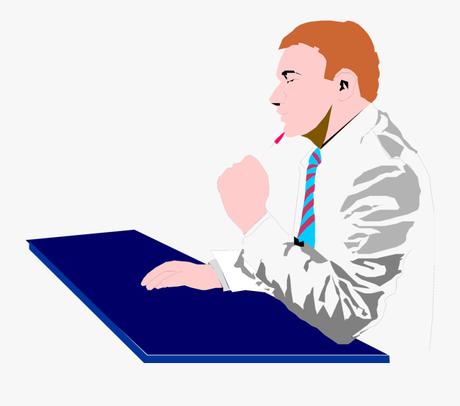 Clip Art Business Stock - Thinking Man Clipart Transparent, Transparent Clipart