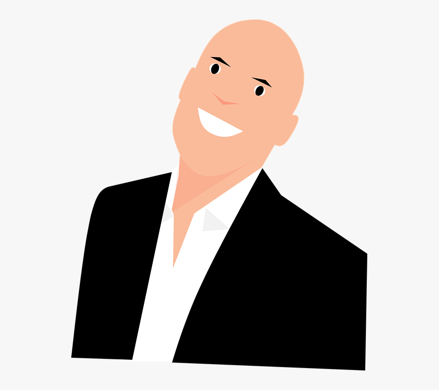 Business Man, Suit, Smiling, Clipart, Vector Graphic - Homem Desenho Sorrindo Png, Transparent Clipart