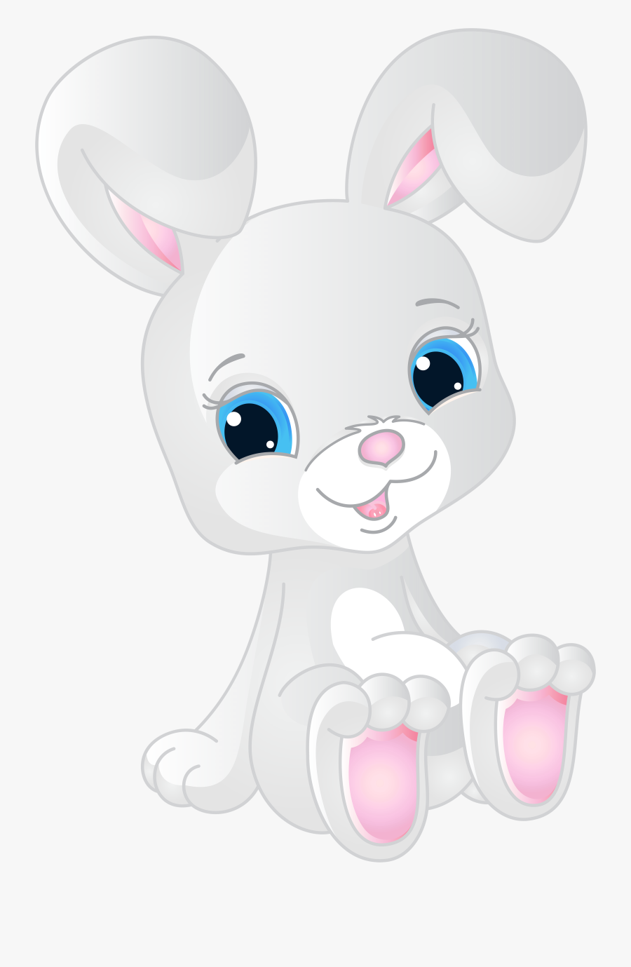 Transparent Ear Clip Art - Cute Bunny Clipart Png, Transparent Clipart