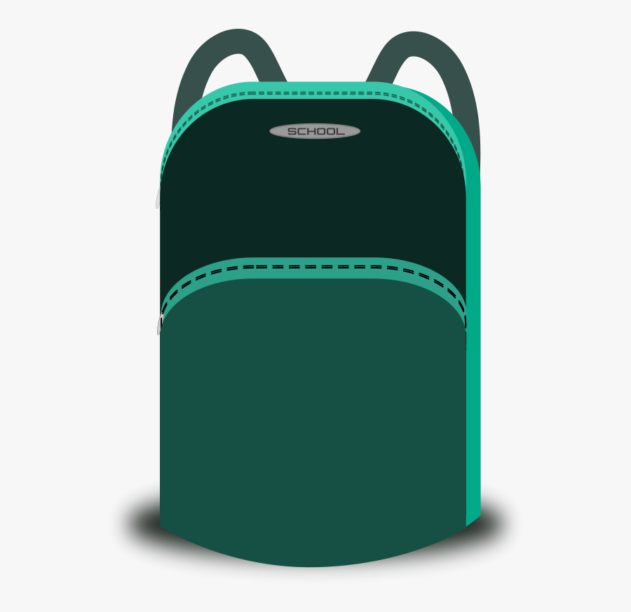 Free Green School Bag Clip Art - Tas Sekolah Vektor Png, Transparent Clipart