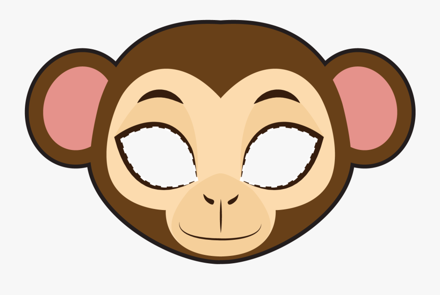 Transparent Monkey Clip Art - Mascara De Un Mico, Transparent Clipart