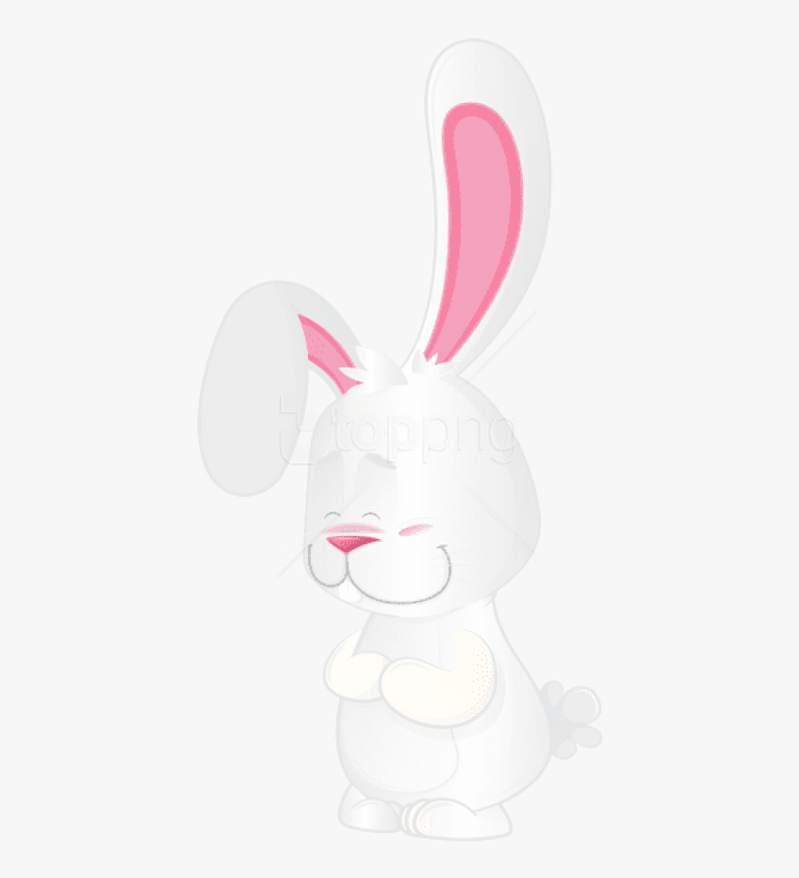 Cute White Bunny Clipart, Transparent Clipart