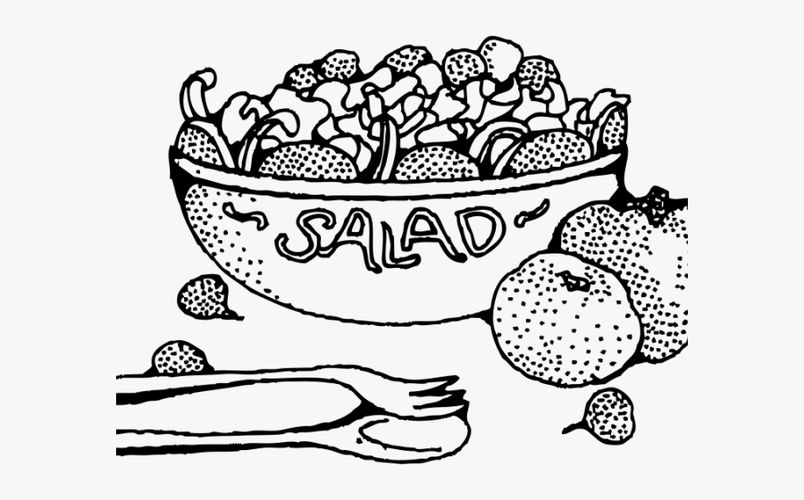 Vector Transparent Stock Free On Dumielauxepices Net - Salad Black And White, Transparent Clipart
