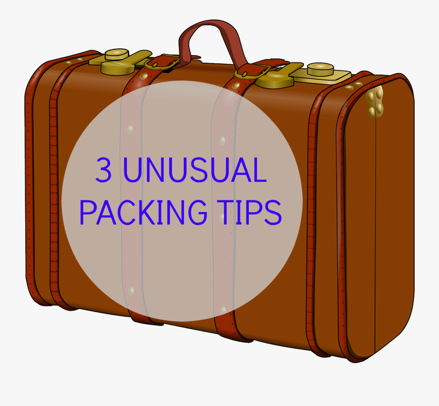 3 Unusual Packing Tips - Suitcase Clipart, Transparent Clipart