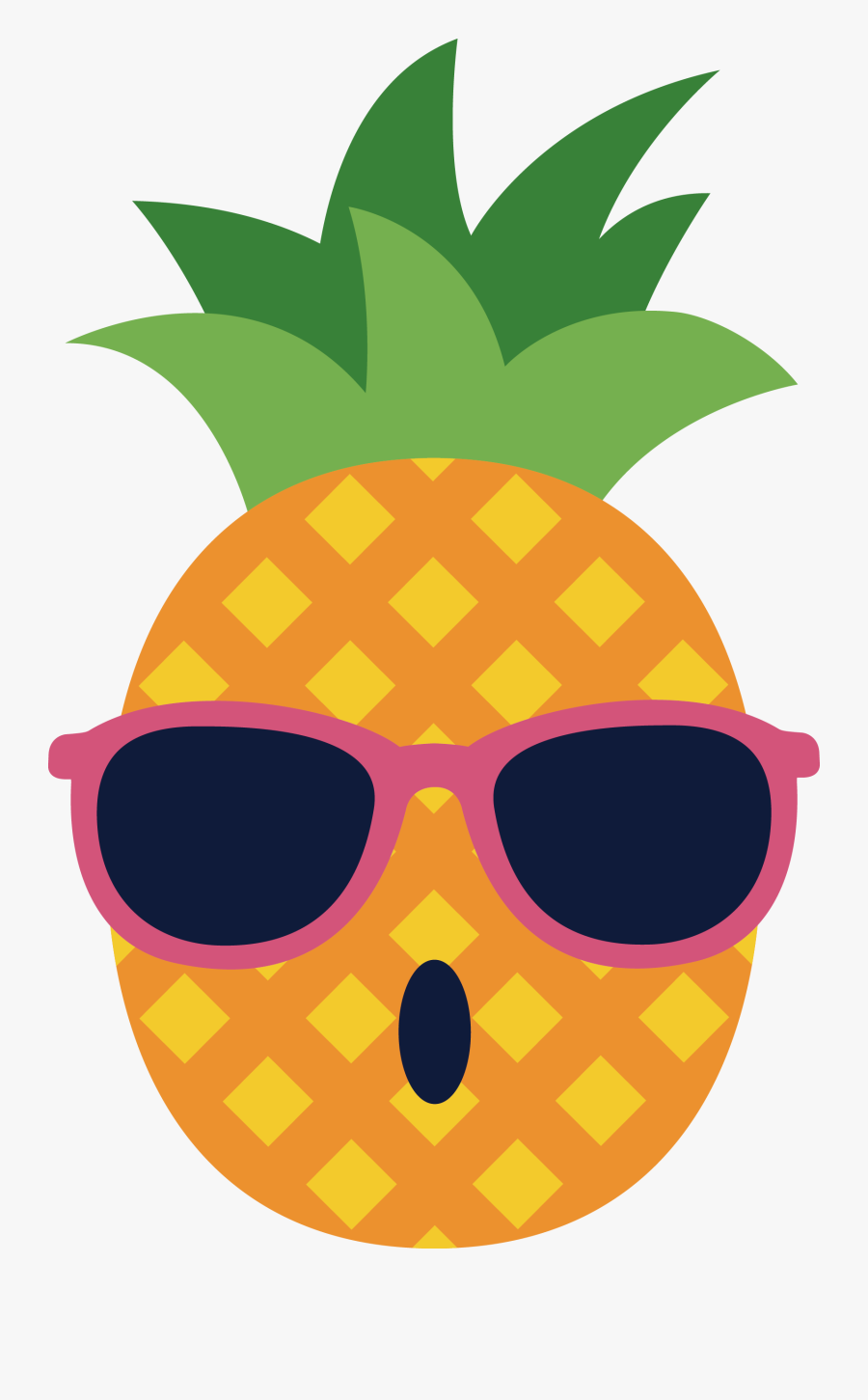 Pineapple Spectacles Glasses - Draw A Pineapple With Sunglasses, Transparent Clipart