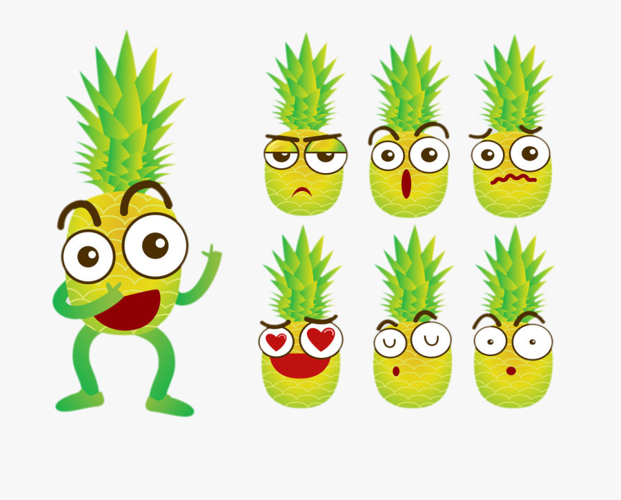 Pineapple Cartoon Clip Art - Cartoon, Transparent Clipart